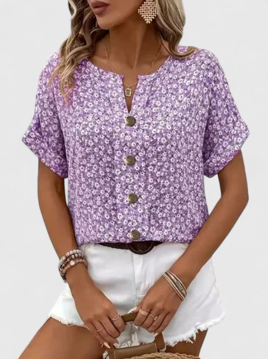 Sabine - Elegantes Florales Sommer-Top
