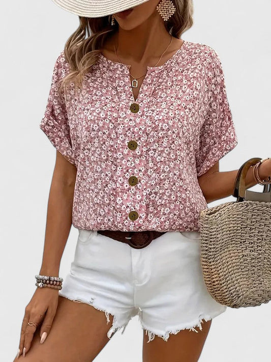 Sabine - Elegantes Florales Sommer-Top