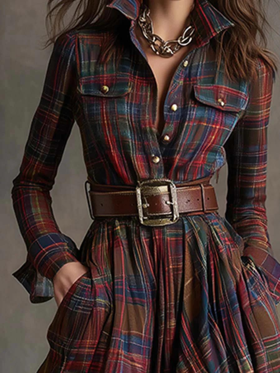Scarlett | Tailliertes Hemdblusenkleid