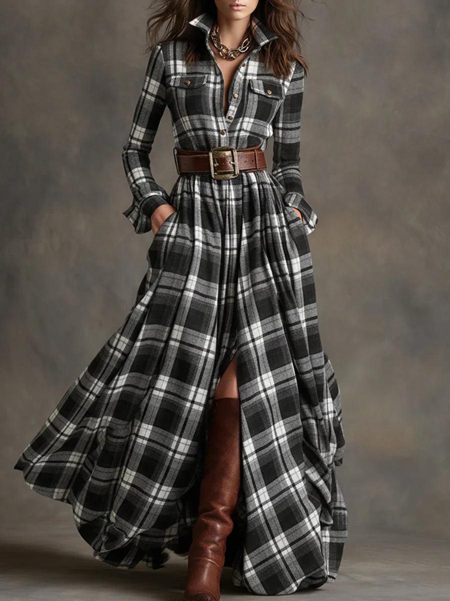 Scarlett | Tailliertes Hemdblusenkleid