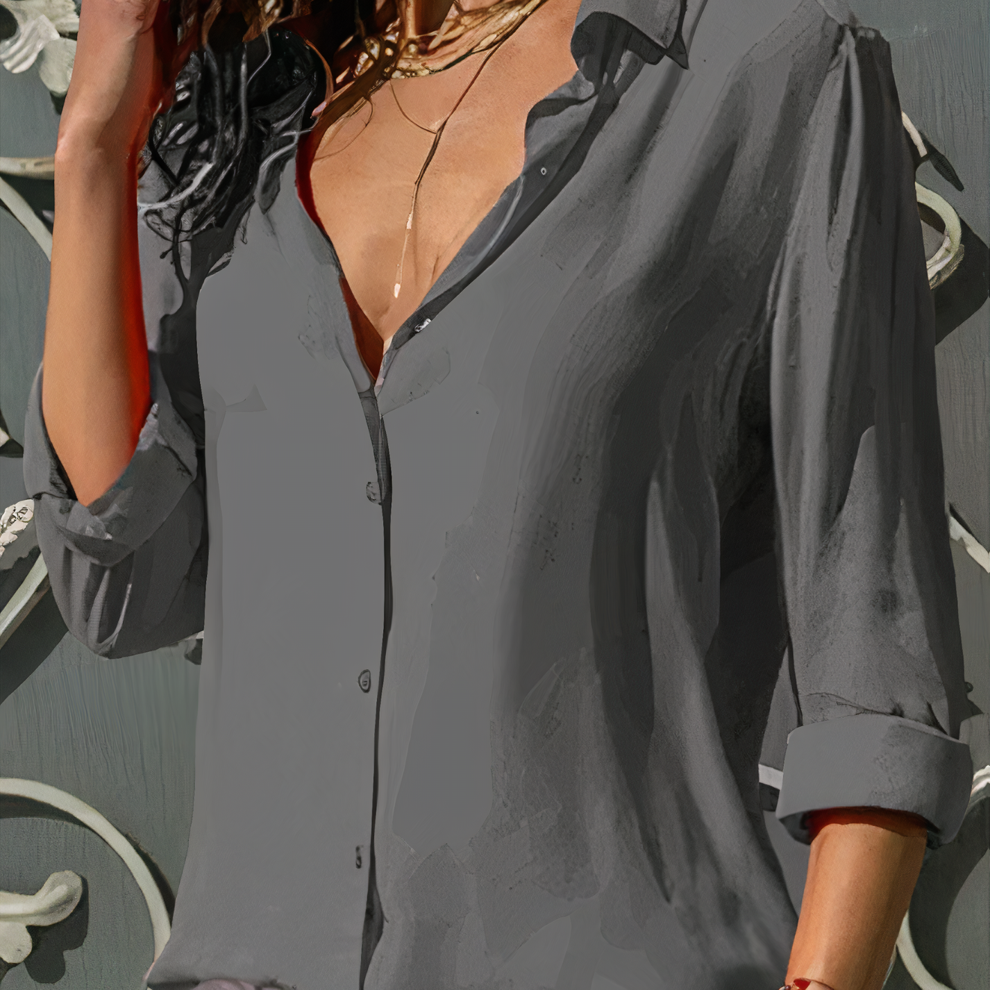 Elena | Elegante Seidenmousseline Bluse